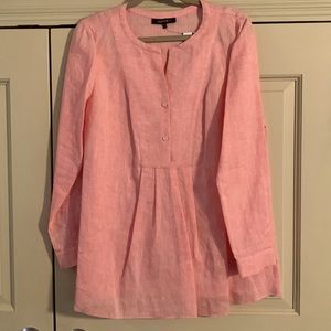 NWT Lafayette 148 tunic. 100% high-quality linen. Loose fit. Color - “Tea Rose.”